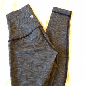 Lululemon Wunder Under Heathered Black HR leggings